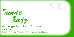 tunde rajz business card